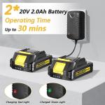 20V Cordless Leaf Blower Battery Powered Leaf Blower 290CFM/135MPH | Dual Batteries & Fast Charger | Lightweight, Balanced Design for Yard, Patio, Garage | 1-Year Warranty