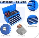 8-Drawer Rolling Tool Chest Tool Box,Removable Tool Storage Cabinet with 4 Wheels and Drawers,2 in 1 Portable Toolbox Organizer, Tool Chest with Lockable Drawer Gifts for Men, Blue