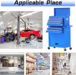 8-Drawer Rolling Tool Chest Tool Box,Removable Tool Storage Cabinet with 4 Wheels and Drawers,2 in 1 Portable Toolbox Organizer, Tool Chest with Lockable Drawer Gifts for Men, Blue