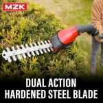 MZK 2-in-1 20V Pole Mini Hedge Trimmer & Grass Shear, 13ft Reach, Electric Hedge Trimmer with Extension Pole, Multi-Angle (2*Batteries and Charger Included) HT08D11