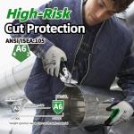 Schwer 12 Pairs Cut Resistant Gloves, Sandy Nitrile Coating，S, CR3088