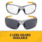 DEWALT DPG112-2D Miter™ Premium Vented No-Slip Safety Glasses – Smoke Lens – Vented Frame & Lenses – Rubber Temples & Nosepiece – 1 Pair