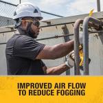 DEWALT DPG112-2D Miter™ Premium Vented No-Slip Safety Glasses – Smoke Lens – Vented Frame & Lenses – Rubber Temples & Nosepiece – 1 Pair