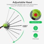 VIVOSUN 20" Cordless Pole Hedge Trimmer, 20V Electric Bush Trimmer with 20” Dual-Action Laser Blade, Adjustable Cutting Head, 0.55" Cutting Capacity, 2.0AH Battery and Fast Charger Included