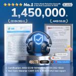 Dr.meter Hearing Protection Ear Muffs, 31dB Noise Reduction Safety Earmuffs with Adjustable Headband for Adults Kids Autism Sensory, Ear Muff for Yard Work, Mowing or Hunting -Pure Black 2PACK