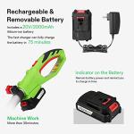 VIVOSUN 20" Cordless Pole Hedge Trimmer, 20V Electric Bush Trimmer with 20” Dual-Action Laser Blade, Adjustable Cutting Head, 0.55" Cutting Capacity, 2.0AH Battery and Fast Charger Included