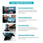 SIEARPUORL 12V Cordless Angle Grinder,19500 RPM Max Speed with 2 Batteries & Charger,4PCS Accessories Kit for Metal Wood Cutting and Grinding