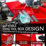 YATOINTO Metal Cantilever Tool Box 18 Inch, 3 Layers 5 Tray Portable Fold Out Tool Box Organizer Storage for Home Studio Auto Repair Factory 18" * 8 "* 8"