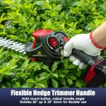 Hedge Trimmer Cordless for Milwaukee 18V MAX Battery, 1500RPM Grass Trimmer Electric Hedge Trimmer, 2 in 1 Design, Perfect for Yard, Garden, and Lawn Care(Battery Not Included) (Red)