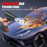 BAHNU Leaf Blower Cordless with Battery, Turbo Jet Leaf Blower, 21V*2 Pcs Batteries Electric Blower for Patio Cleaning, Lawn Care, Blowing Leaves and Dust (Black-Adjustable Speed)