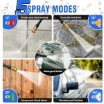 Pressure Washer, Power Washer with 4 Quick Connect Nozzles 1 Foam Cannon, Pressure Cleaning Machine for Cars/Fences/Driveways/Patios/Home Cleaning