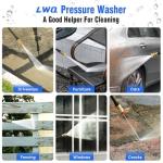 Pressure Washer, Power Washer with 4 Quick Connect Nozzles 1 Foam Cannon, Pressure Cleaning Machine for Cars/Fences/Driveways/Patios/Home Cleaning