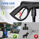 Pressure Washer, Power Washer with 4 Quick Connect Nozzles 1 Foam Cannon, Pressure Cleaning Machine for Cars/Fences/Driveways/Patios/Home Cleaning