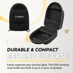 TradeSmart All-in-One Shooting Ear Protection - Comfort+ NRR 28 Earmuffs, Glasses & Earplugs + Carry Case