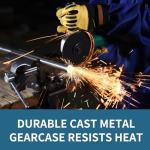 Angle Grinder, 7.5-Amp 4 1/2 Angle Grinder Tool, Variable Speed Angle Grinder, Electric Grinder Power Tools with Grinding, Polishing and Rust Removal Capabilities, Non-Slip and Shockproof Handle