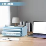 WORKPRO 12.5" Mini Tool Box with 2 Drawers & 1 Open Top Storage, Small Metal Tool Chest with PVC Liners & PP Feet Pads, Cold Rolled Steel Toolbox with Drawer Liners & Magnetic Tabs