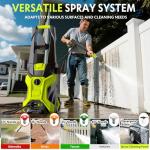 2026 upgraded Power washers for Home, 4 Quick-Connect Nozzles & Adjustable Soap Tank Washers for Cars, Driveways, Patios, Fences, Home Cleaning