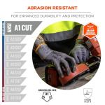 Ergodyne ProFlex 7000 Nitrile Coated Work Gloves, Foam Nitrile Palms for Flexible No Slip Grip, Abrasion Resistant, 15g, Touchscreen Capable,Gray, Large