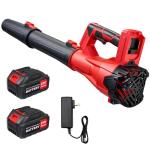 SIEARPUORL 6-Speed Modes Cordless Leaf Blower 21V,200MPH High-Velocity Electric Blower,Lightweight for Dry/Wet Leaves,Lawn Debris,Garage and Driveway Cleaning,Red