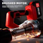 SIEARPUORL 6-Speed Modes Cordless Leaf Blower 21V,200MPH High-Velocity Electric Blower,Lightweight for Dry/Wet Leaves,Lawn Debris,Garage and Driveway Cleaning,Red