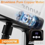 Cordless Pressure Washer Battery Powered,Portable Power Washer with 2pcs 4.5Ah 21V Battery&Charger & 6-in-1 Nozzle,2 Power Level & on/off Button,Handheld Pressure Washer for Car,Home,Garden Patio (5m)