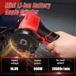 16.8V Mini Angle Grinder Cordless with 2 X 1.5Ah Battery, 5 Cutting Discs and 1 Grinding Wheel, 25000 rpm, Ø 76 mm, Cordless Angle Grinder Tool for Cutting, Polishing, Grinding and Derusting