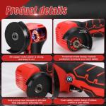 16.8V Mini Angle Grinder Cordless with 2 X 1.5Ah Battery, 5 Cutting Discs and 1 Grinding Wheel, 25000 rpm, Ø 76 mm, Cordless Angle Grinder Tool for Cutting, Polishing, Grinding and Derusting