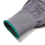 Amazon Basics Micro-Foam Nitrile Coated Safety Work Gloves, Nylon Liner Fiber, Touch Screen Compatible, Grey, Size 8, Medium, 6-Pack