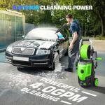 Professional Electric Pressure Washer 4800PSI, 4.0GPM Portable Power Washer with 4 QC Nozzles and Soap Bottle, Washer Machine for Cars/Home/Driveways/Patios/Decks/Fences (Green)