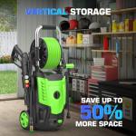 Professional Electric Pressure Washer 4800PSI, 4.0GPM Portable Power Washer with 4 QC Nozzles and Soap Bottle, Washer Machine for Cars/Home/Driveways/Patios/Decks/Fences (Green)