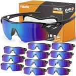 YENPK 12 Pack Safety Glasses, ANSI Z87.1+UV Protective Eyewear, Impact Resistant Anti-Scratch Safety Goggles for Men Women
