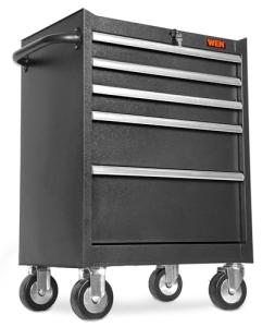 Wen 27-Inch Premium Rolling Tool Cabinet with Heavy Duty 21-Gauge Powder-Coated Steel Construction (GG262B)