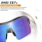 YENPK 12 Pack Safety Glasses, ANSI Z87.1+UV Protective Eyewear, Impact Resistant Anti-Scratch Safety Goggles for Men Women