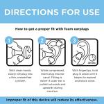 Amazon Basic Care Soft Foam Noise Cancelling Earplugs for Concerts, Hearing Protection, 100 Count (1 Pack of 50 Pairs)