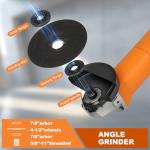 Extbtfor Angle Grinder,6.0-Amp Electric Angle Grinder Tool 4-1/2",11000RPM Metal Cutter Grinder with 4 Pcs Wheel for Cutting, Grinding, Polishing and Rust Removal