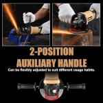 Shieldpro Cordless Rotating head Angle Grinder 4-1/2 inch, 20V Battery Grinder Tool,2×Cordless 4.0Ah Battery &Charger, Power Angle Grinder for Cutting, Griding, Polishing