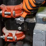 Klein Tools O5064 Adjustable Wrench, Extra-Capacity Jaw, Forged Heat-Treated Alloy Steel, SAE, Metric Scales, Plastic-Dipped Handle, 4-Inch