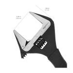 Amazon Basics Plumbing Adjustable Wrench with Soft Grip, Wide Mouth, 6.34 x 2.83 x 0.59 inches (LxWxH)