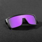 BINGKING Safety Polarized Sunglasses for Men and Women UV400 Protection and Includes Removable Side Shields,ANSI Z87 (Matte Black Purple Mirror)