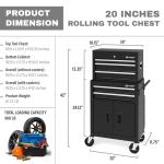 Olympia Tools 20-Inch Rolling Tool Cabinet with 5 Drawers - Mobile Tool Chest with Locking Storage for Garage and Workshop Organization