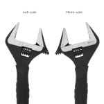 Amazon Basics Plumbing Adjustable Wrench with Soft Grip, Wide Mouth, 6.34 x 2.83 x 0.59 inches (LxWxH)