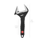 Amazon Basics Plumbing Adjustable Wrench with Soft Grip, Wide Mouth, 6.34 x 2.83 x 0.59 inches (LxWxH)