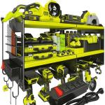 Heavy-Duty Power Tool Organizer with Power Strip