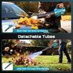 SEESII 40V Leaf Blower Cordless, 600CFM 160MPH Brushless Motor Leaf Blower with 2 * 5200mAh Batteries and Charger, Turbo Button & Variable Speed Control Electric Blower for Lawn Care, Dust and Debris