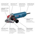 Bosch GWX13-50VSP 5 In. X-LOCK Variable-Speed Angle Grinder with Lock-On Paddle Switch