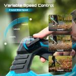 SEESII 40V Leaf Blower Cordless, 600CFM 160MPH Brushless Motor Leaf Blower with 2 * 5200mAh Batteries and Charger, Turbo Button & Variable Speed Control Electric Blower for Lawn Care, Dust and Debris