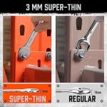 HORUSDY Thin Wrenches Set | Metric | 10-Piece | Including 5.5mm to 27mm | Bike Wrench Set | Thin Open End Wrench Set with Rolling Pouch