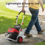 Pressure Washer, 2800PSI 2.0 GPM Max Electric Power Washer with Foam Cannon and 5 Nozzle Set, Portable Pressure Washer with 8" Wheels for Cars, Fences, Patios, Decks, Patios and Driveway Powerwasher
