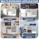 WORKPRO 62" Rolling Tool Chest, Heavy Duty Mobile Tool Storage Cabinet with 7-Drawer & 2-Door, Power Strip, Locking System, 1000 LBS Capacity Rolling Cabinet for Garage, Kitchen & Warehouse