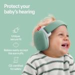 Alpine Muffy Baby Comfort - Protects Hearing for Babies and Toddlers - CE & ANSI Certified - Unique Headband for Safe fit & Comfort - Multi-adjustable for Ages 3-48 Months, 24dB Sound Reduction, Green
